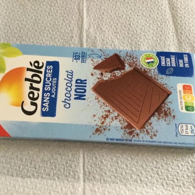 Chocolat noir sans sucres ajoutés GERBLE