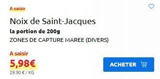Les Noix de Saint Jacques sont aussi disponibles en Drive 😍