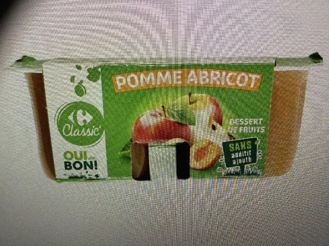 Compote Pomme Abricot CARREFOUR 1,09€ le 2ème à -30%