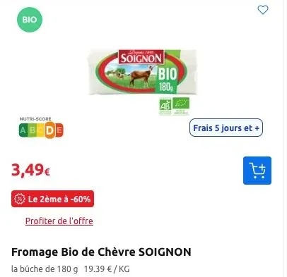 Fromage Bio de Chèvre SOIGNON