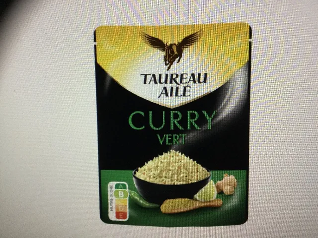 Riz basmati  curry vert TAUREAU AILÉ 1,69€ Prenez-en 3= Payez en 2