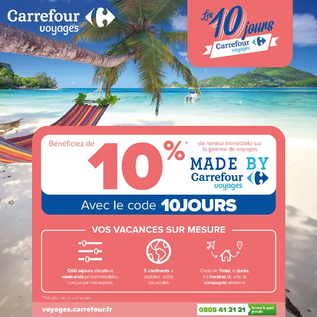 Quoi ?! -10% pendant 10 jours chez Carrefour Voyages? 😱