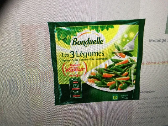 Mélange 3 légumes surgelé BONDUELLE 3,15€ le 2ème à -60%