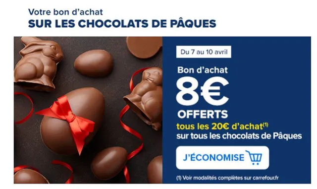 Super promo bons d'achat sur les chocolats de Pâques !!!!
