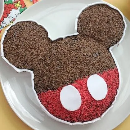 Gâteau Mickey sans œuf et sans produit laitier