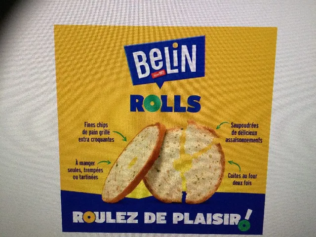 Biscuits apéritifs fines chips de pain grillé original Rolls BELIN 1,95€ le 2ème à -68%