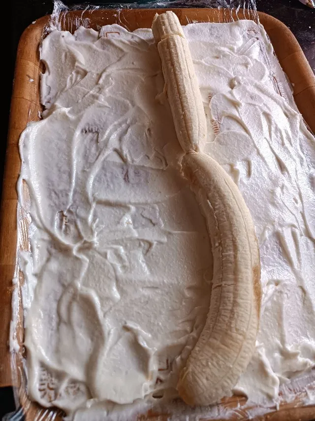 Gâteau biscuit roulé à la banane 🍌 - 2