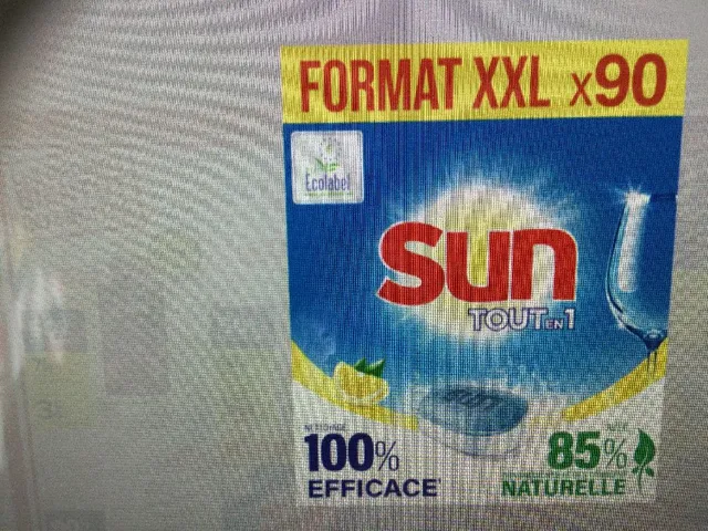 90 Tablettes lave-vaisselle SUN 90% d’économies soit 1,67€