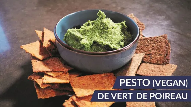 Anti gaspi -  Un délicieux Pesto aux amandes avec le vert des poireaux