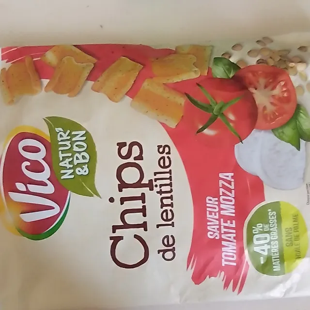 Chips de lentilles tomate mozzarella VICO