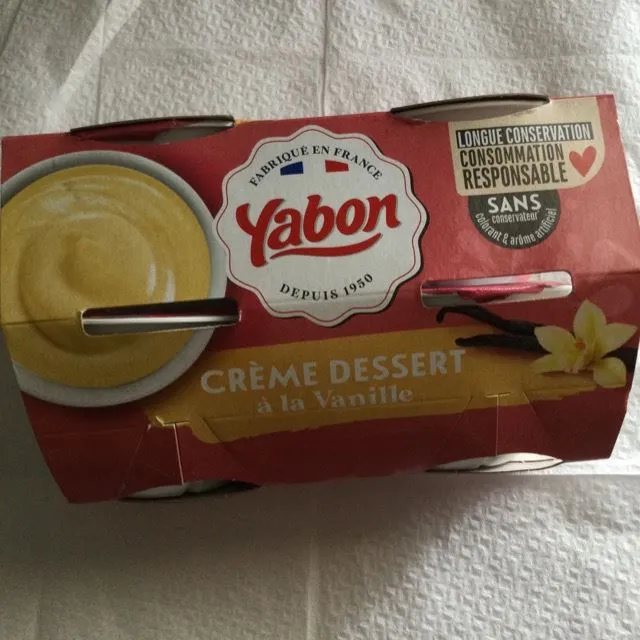 Crème dessert à la vanille YABON