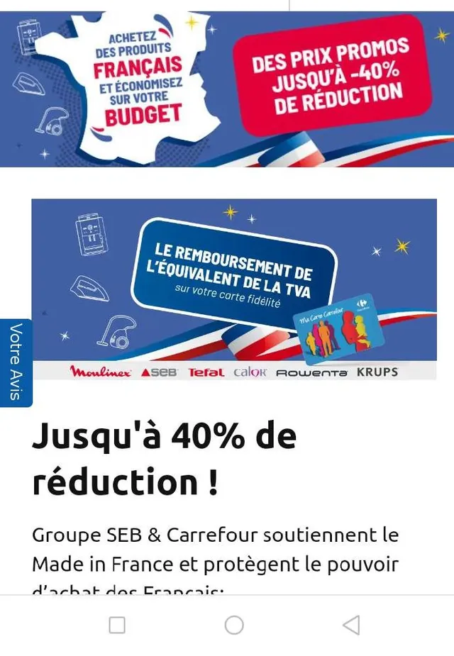 Jusqu'à 40% de réduction ! Groupe SEB & Carrefour soutiennent le Made in France et protègent le pouvoir d’achat des Français: