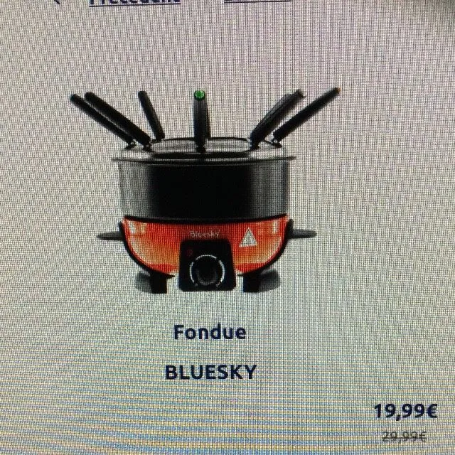 Idée cadeau pour les Fêtes : appareil à fondue BLUESKY à 19,99€ au lieu de 29,99€