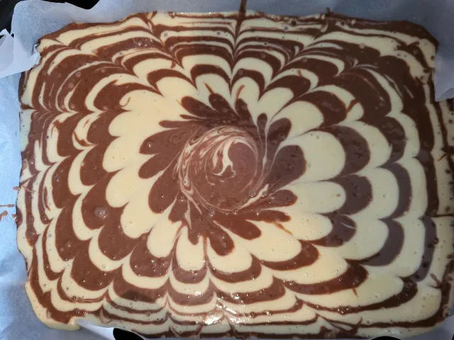 Gâteau marbré chocolat /orange