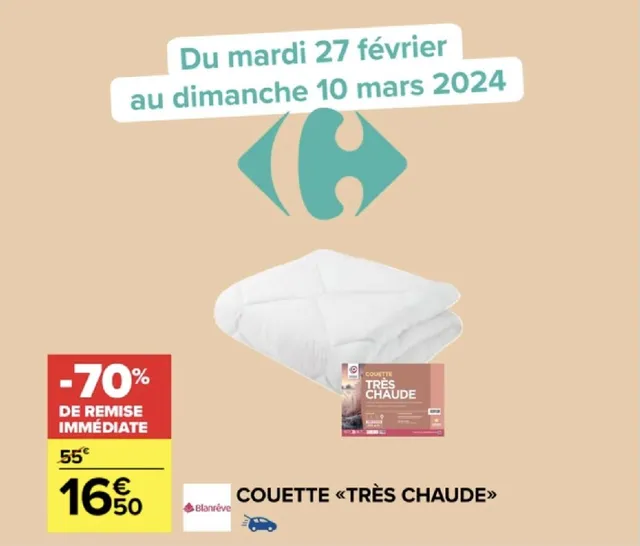 Carrefour Market Couette à -70%