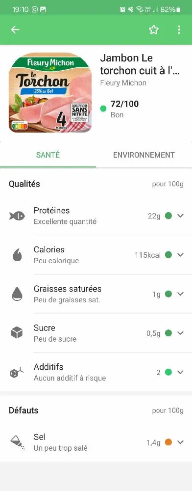 Différence entre jambons sans nitrites Fleury Michon "Le torchon" et "Le supérieur" - 2