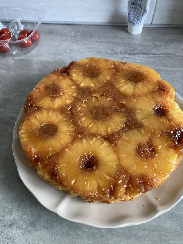 Gâteau caramel ananas