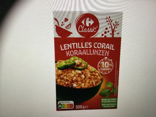 Lentilles corail CARREFOUR CLASSIC