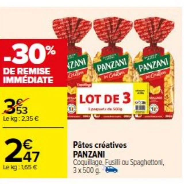 Promo Pâtes "créatives" Panzani (0.82€ le paquet) 😲
