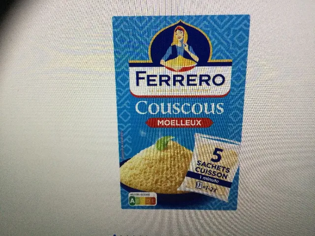 Couscous moyen FERRERO1,85€ le 2ème à -60% le paquet de 500 g