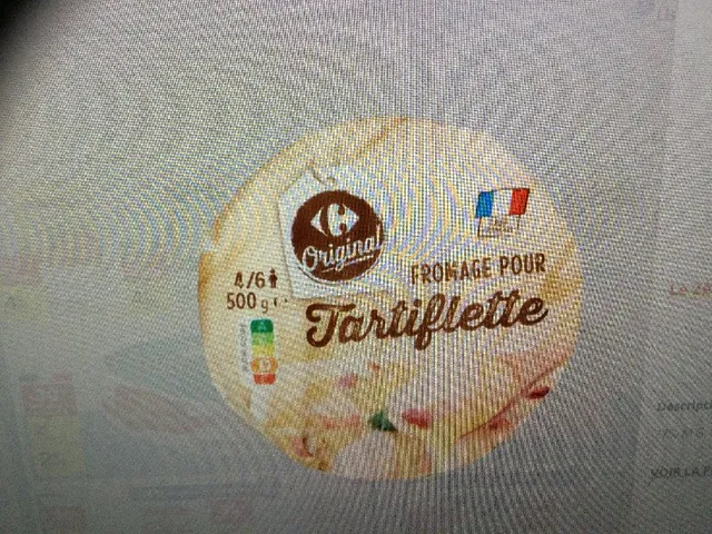 Fromage pour tartiflette CARREFOUR ORIGINAL 3,99€ le 2ème à -30%