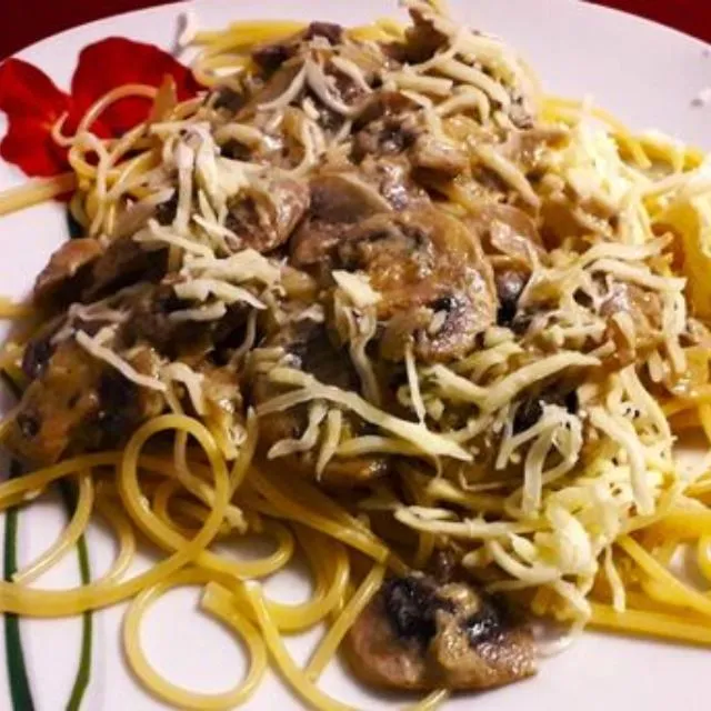 Spaghetti aux citron/champignon