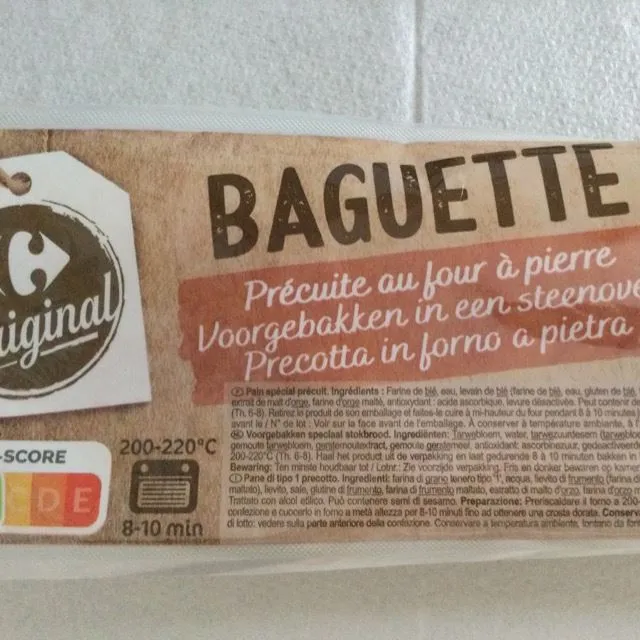 Baguette précuite CARREFOUR ORIGINAL