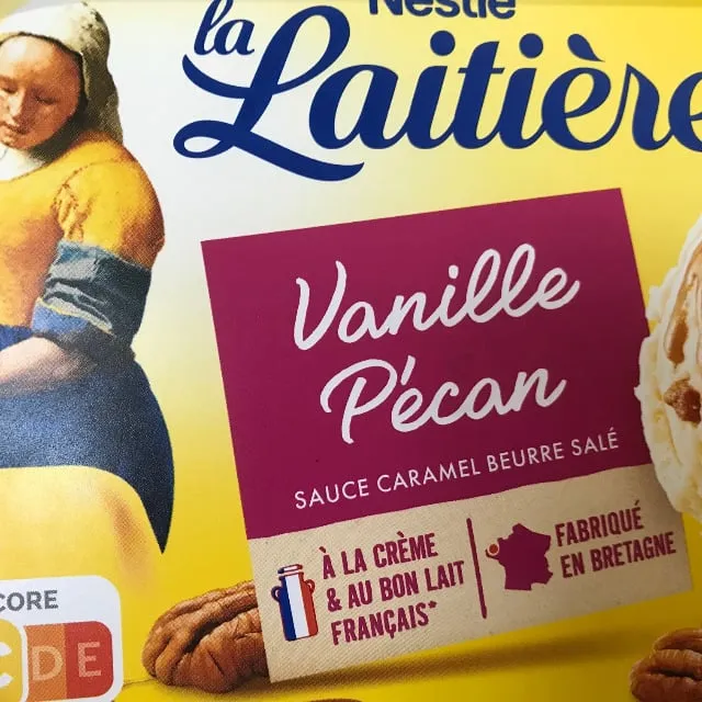 Glace vanille pecan sauce caramel beurre salé LA LAITIERE