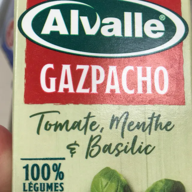 Gazpacho tomate menthe et basilic ALVALLE