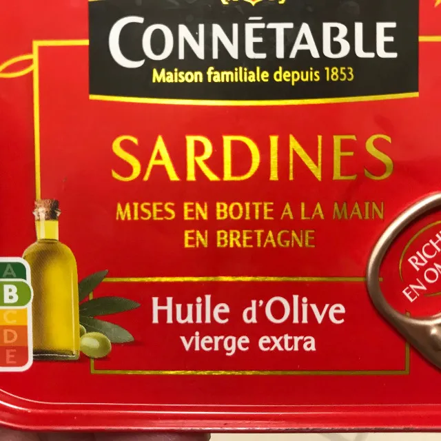 Sardines à l'huile d'olive CONNETABLE