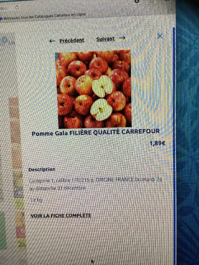 Pommes Gala FILIÈRE CARREFOUR en promo à 1,89€ le kg