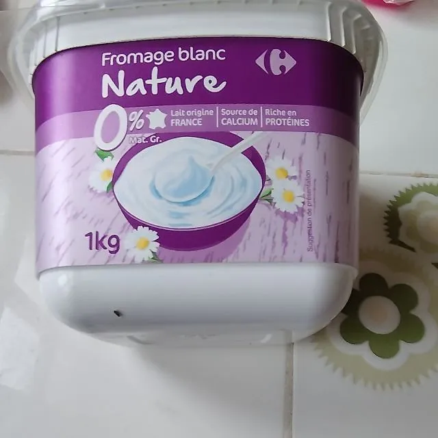 Fromage blanc nature 0% MG CARREFOUR