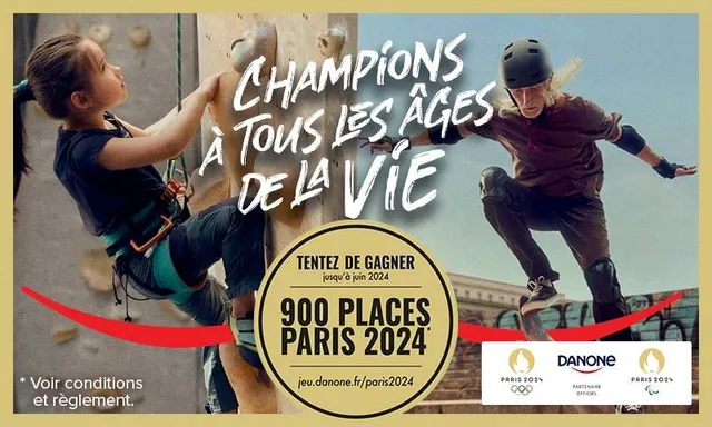 Tentez de gagner 900 places Paris 2024, jusqu’au 30 juin 2024.