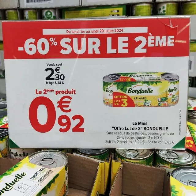 "Offre lot de 3" BONDUELLE Le Maïs