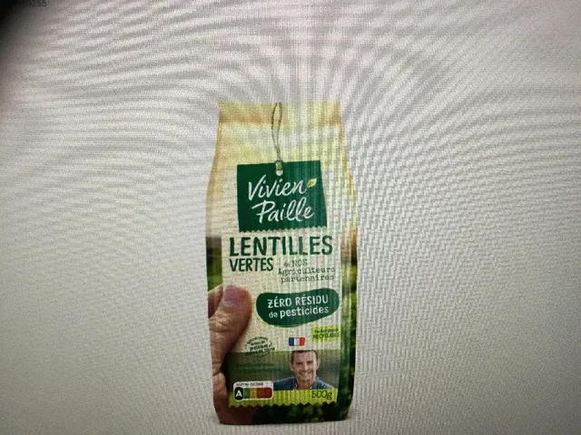 Lentilles vertes VIVIEN PAILLE promo 34% soit 1,64€