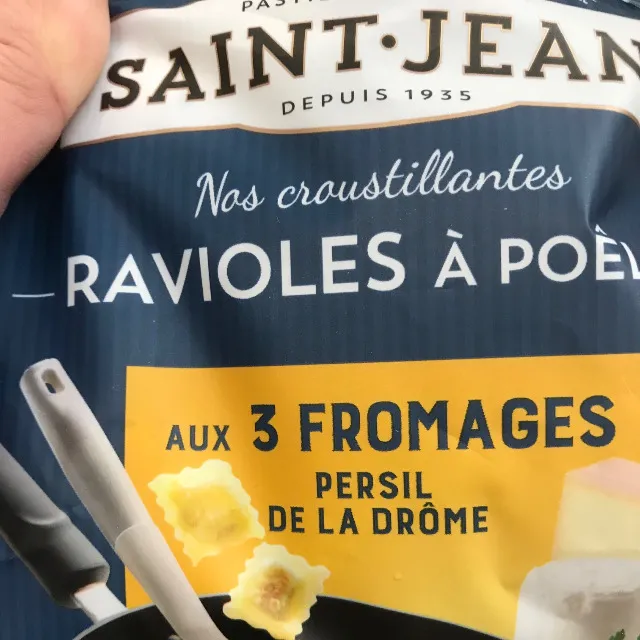 Pâtes Fraîches Ravioles à poêler au 3 fromages Persil de la Drôme SAINT JEAN