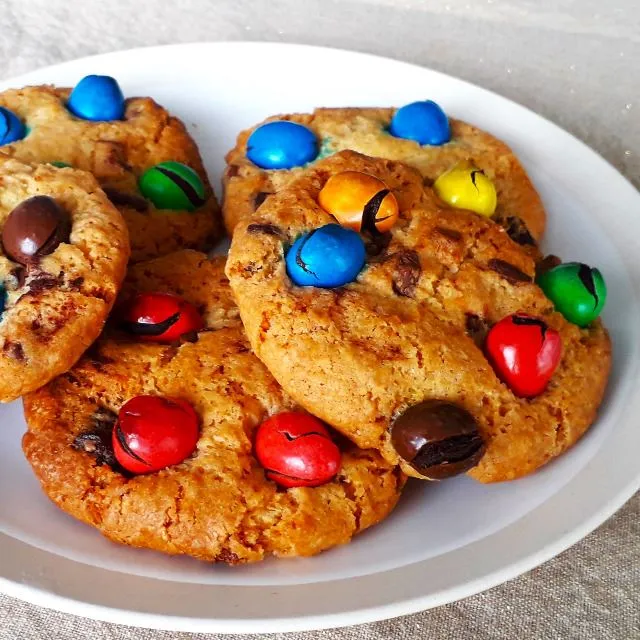 Cookies m&m's et pépites de chocolat