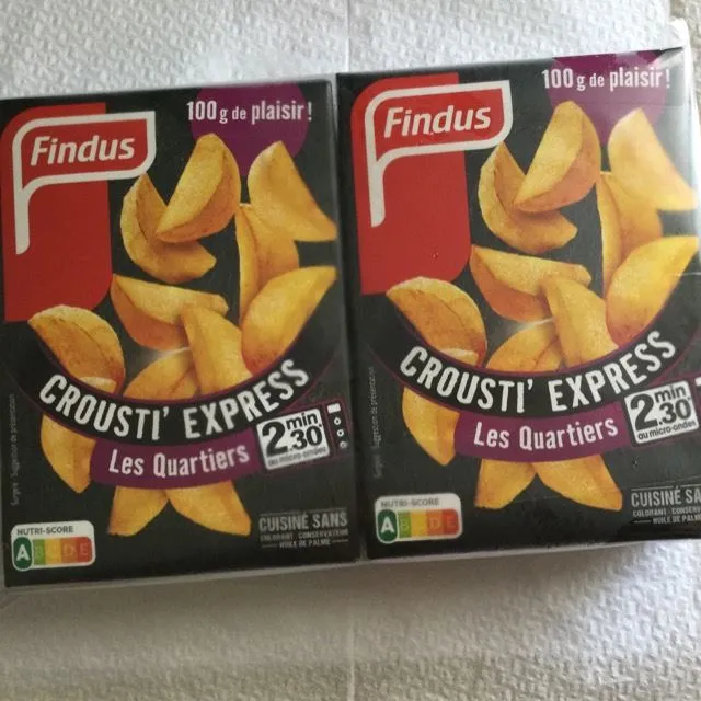 Frites crousti express quartiers FINDUS