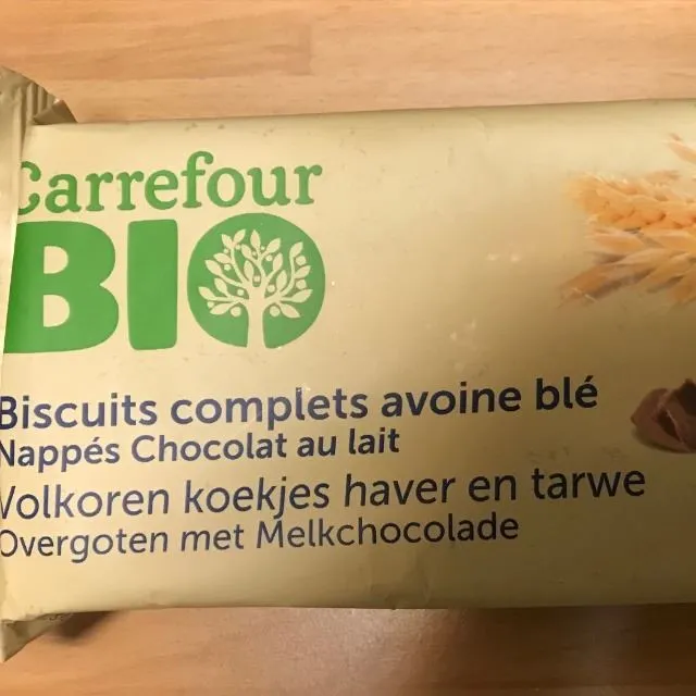 Biscuits bio avoine blé chocolat noir CARREFOUR BIO