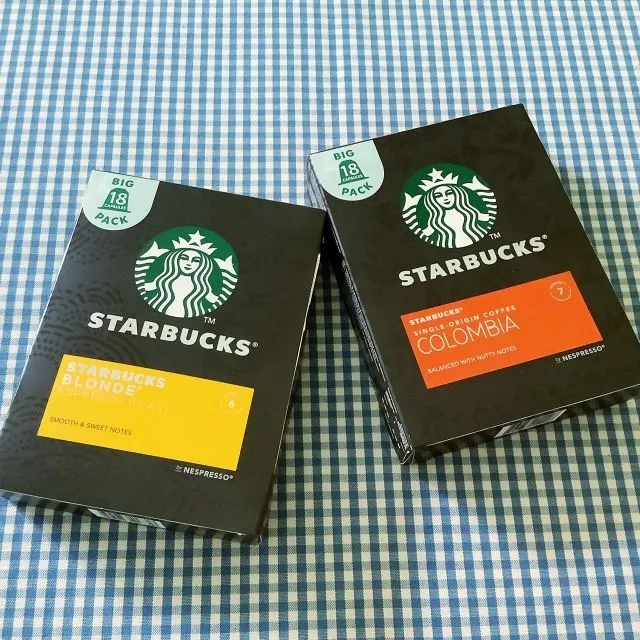 Capsules de café STARBUCKS Colombia ou Espresso Roast par 18