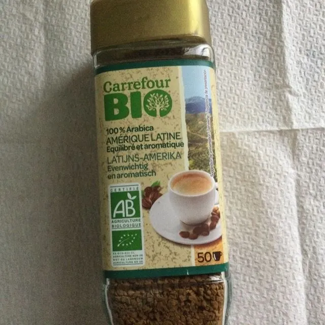 Café soluble 100% arabica CARREFOUR BIO