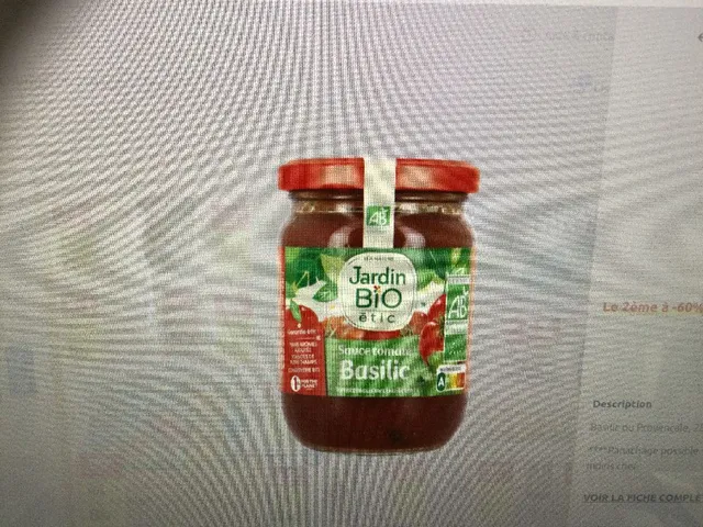 Sauce tomate 🥫 JARDIN BIO ETIC 2,75€ le 2ème à -60%