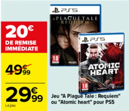 Jeu A Plague Tale : Requiem ou Atomic Heart sur PS5