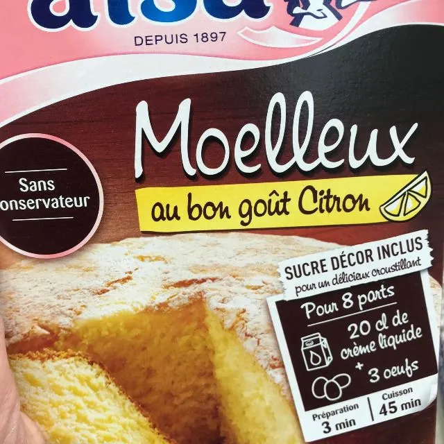 Préparation gâteau Moelleux citron ALSA
