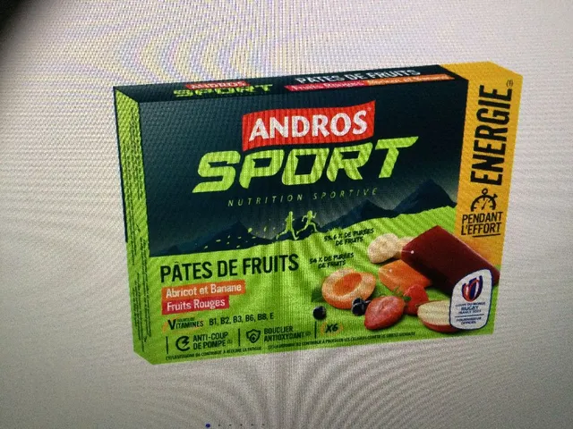 6 barres de Pâtes de fruits Sport ANDROS promo 34% soit 2,36€