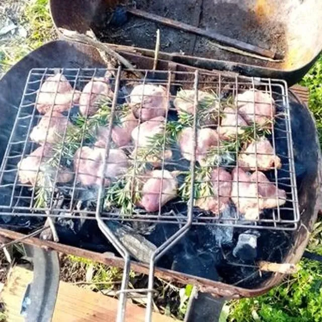 Cœurs de canards au barbecue