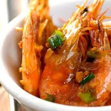 Crevettes marinées au gingembre