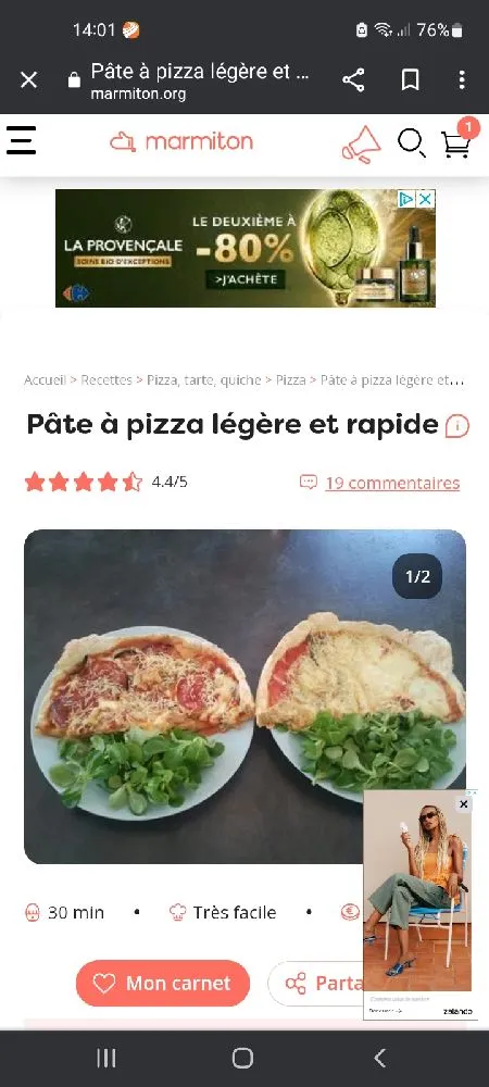 Pâte à pizza