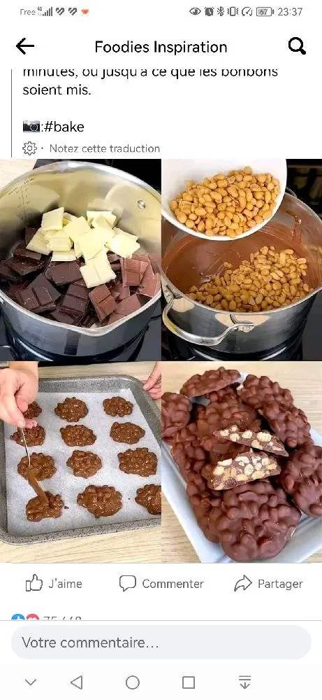 Cacahuètes au chocolat