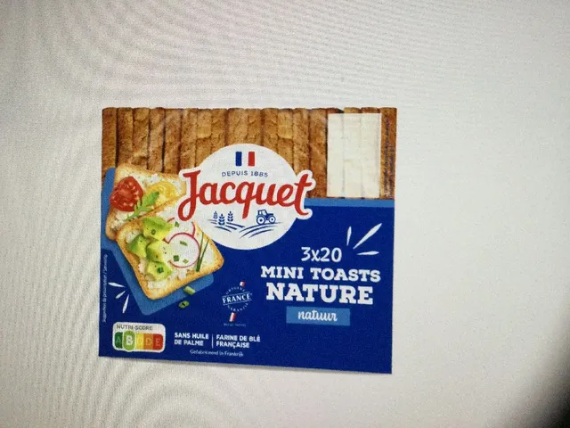 Toasts nature mini JACQUET 1,35€ le 2ème à -60%